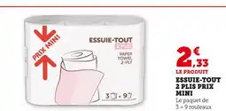 Super U Prix mini Essuie-tout 2 plis offre