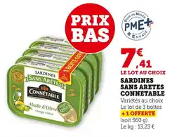 U Express Connétable Sardines sans arêtes connetable offre