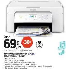 E.Leclerc Epson - imprimante multifonction garantie légable 2 ans offre