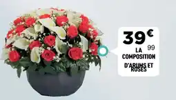 Centrakor La composition d'arums et roses offre