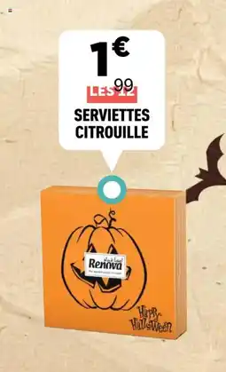 Centrakor Les 12 serviettes citrouille offre