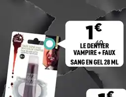 Centrakor Le dentier vampire + faux sang en gel offre