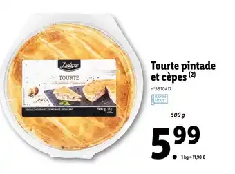 Lidl Tourte pintade et cèpes offre