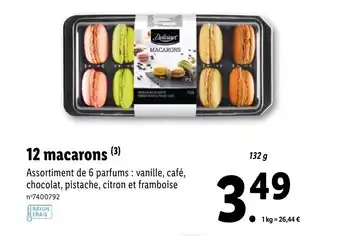Lidl 12 Macarons offre