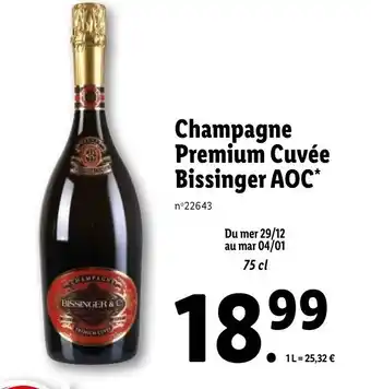 Champagne premium cuvée bissinger AOC