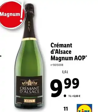 Lidl Crémant d'alsace magnum AOP offre
