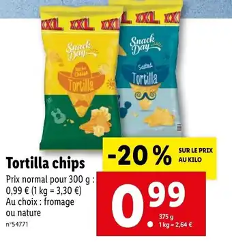 Lidl Tortilla chips offre