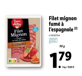 Lidl Filet mignon fumé à l'espagnole offre