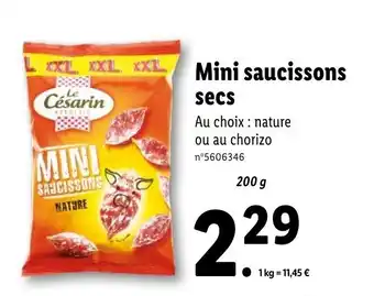 Lidl Mini saucissons secs offre