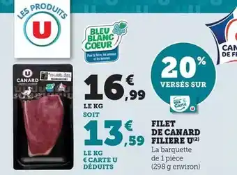 Hyper U U - filet de canard filiere offre