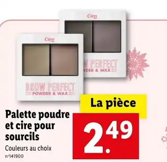 Lidl Palette poudre et cire pour sourcils offre