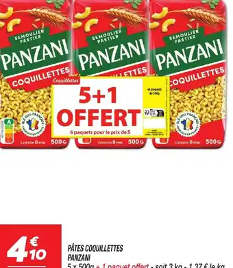 Pâtes coquillettes panzani