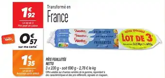Netto Pâte feuilletée netto offre
