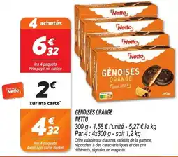 Netto Génoises orange netto offre