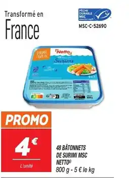Netto 48 bâtonnets de surimi msc netto% offre