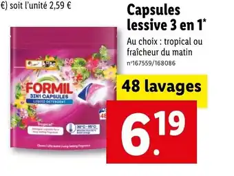 Lidl Capsules 3 en 1 offre