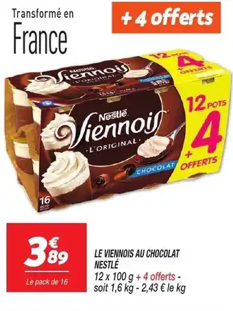 Netto Le viennois au chocolat nestlé offre