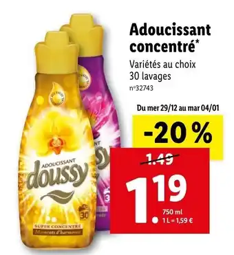 Adoucissant concentré