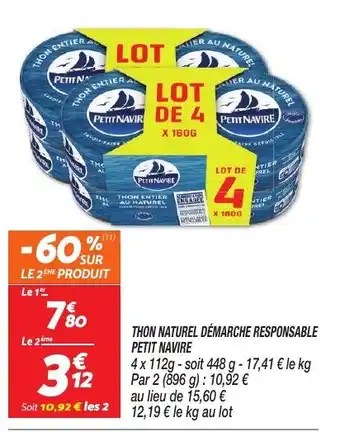 Netto Thon naturel démarche responsable petit navire offre