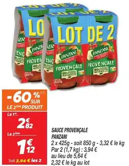 Netto Sauce provençale panzani offre