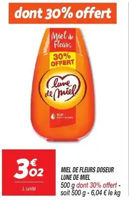 Netto Miel de fleurs doseur lune de miel offre