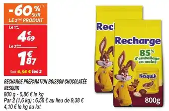 Netto Recharge préparation boisson chocolatée nesquik offre