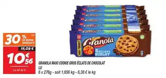 Netto Granola maxi cookie gros éclats de chocolat lu offre