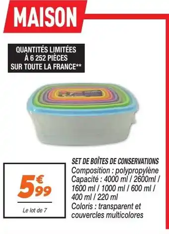 Netto Set de boîtes de conservations offre