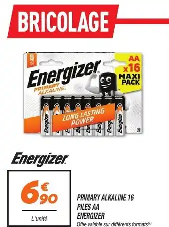 Netto Primary alkaline 16 piles aa energizer offre