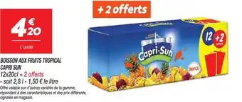Netto Boisson aux fruits tropical capri sun offre