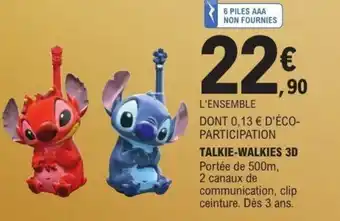 E.Leclerc Talkie-walkies 3d offre