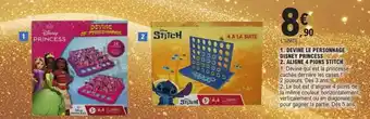 E.Leclerc Devine le personnage disney princess, aligne 4 pions stitch offre
