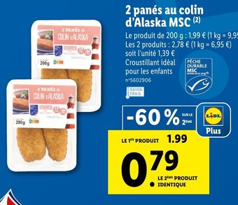 2 Panés au colin d'alaska MSC