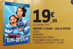 E.Leclerc Coffret 3 films - lilo & stitch offre