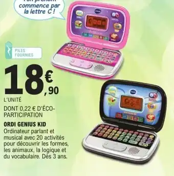 E.Leclerc Ordi genius kid offre