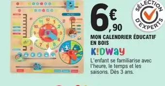 E.Leclerc Mon calendrier éducatif en bois offre