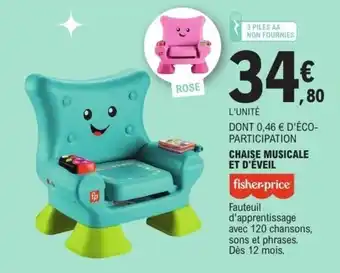 E.Leclerc Chaise musicale et d'éveil offre