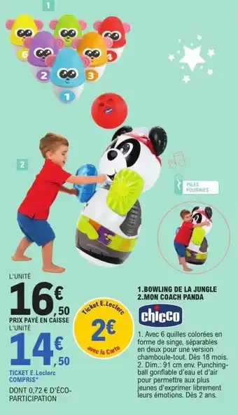 E.Leclerc Bowling de la jungle, mon coach panda offre