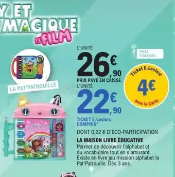 E.Leclerc La maison livre éducative offre