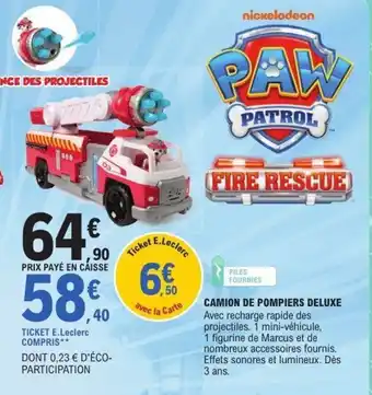 E.Leclerc Camion de pompiers deluxe offre