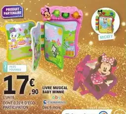 E.Leclerc Livre musical baby minnie offre