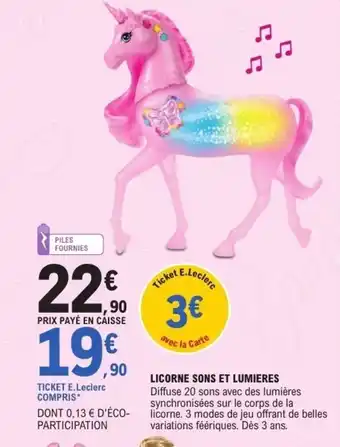 E.Leclerc Licorne sons et lumieres offre