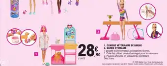 E.Leclerc Clinique vétérinaire de barbie, barbie gymnaste offre