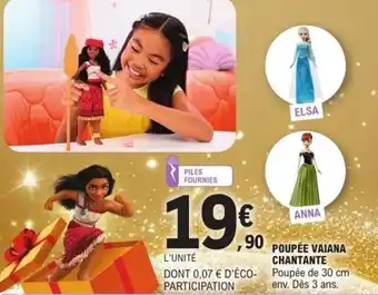 E.Leclerc Poupée vaiana chantante offre