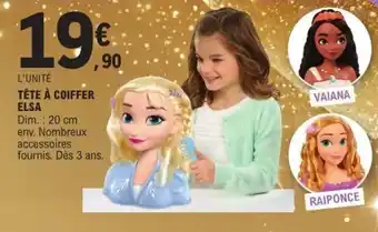E.Leclerc Tête à coiffer elsa offre