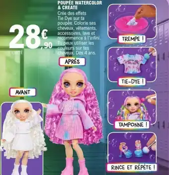 E.Leclerc Poupée watercolor & create offre