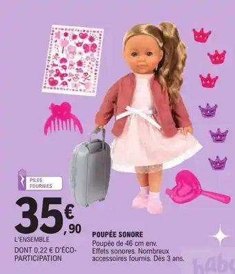 E.Leclerc Poupée sonore offre
