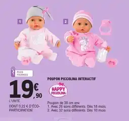 E.Leclerc Poupon piccolina interactif offre