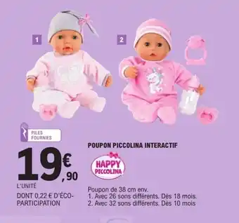 E.Leclerc Poupon piccolina interactif offre