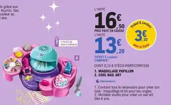 E.Leclerc Maquillage papillon,cool nail art offre